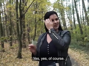Busty Hoe Anissa Jolie Fucks For Money In The Woods